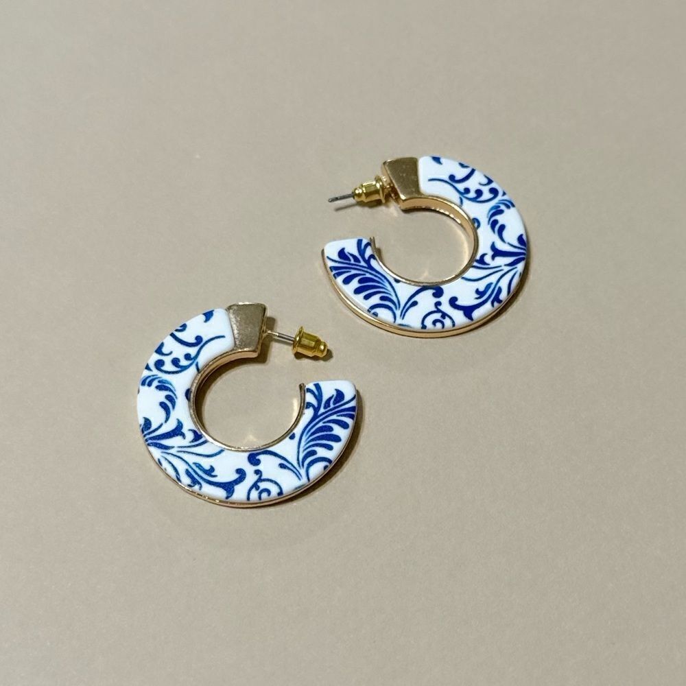 Boho hoop earrings N713 - Picture 2 of 4